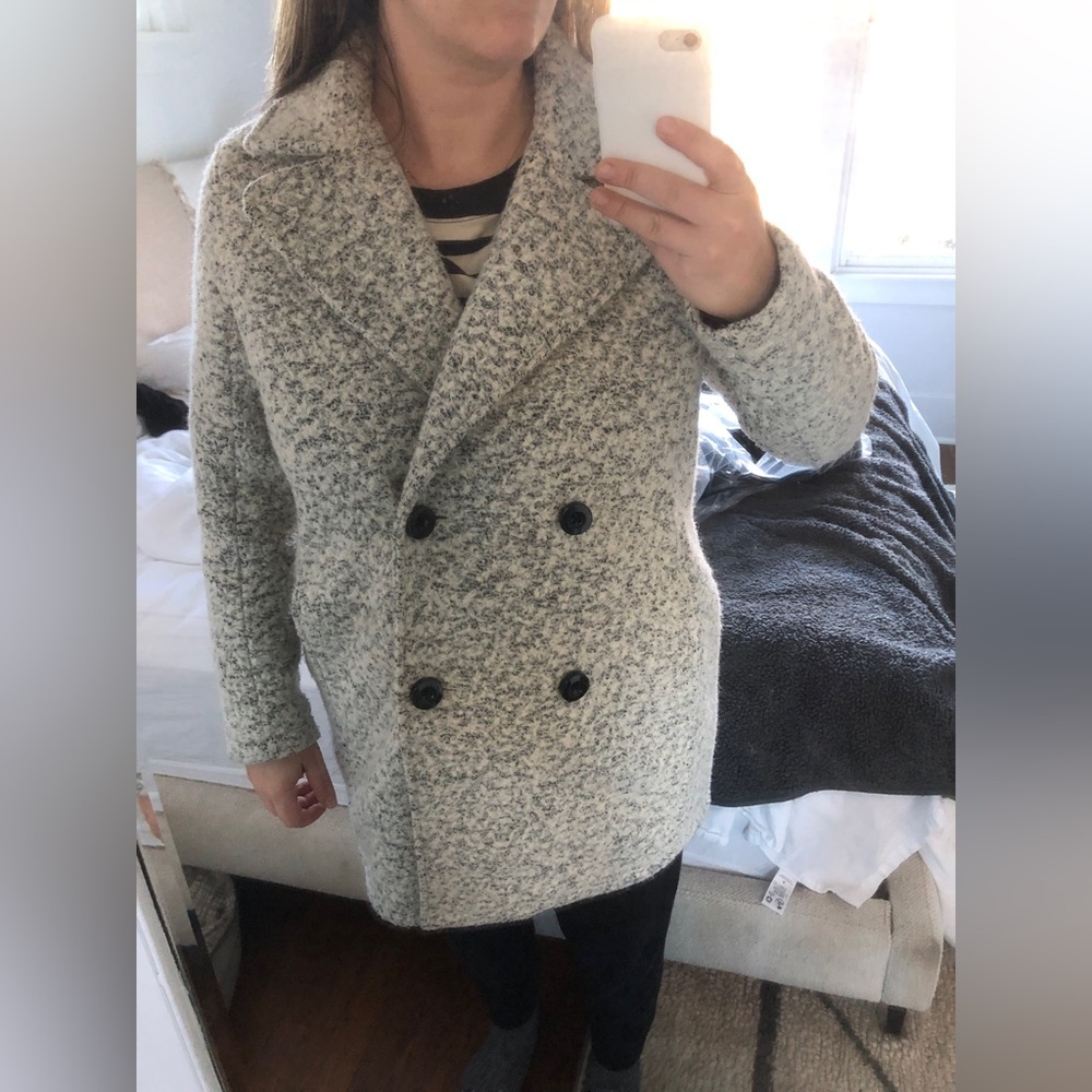 Abercrombie wool blend peacoat size M